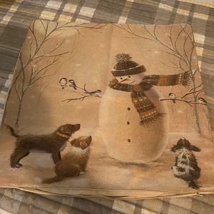 Super cute winter pillow covers with zippers (set of 2)!